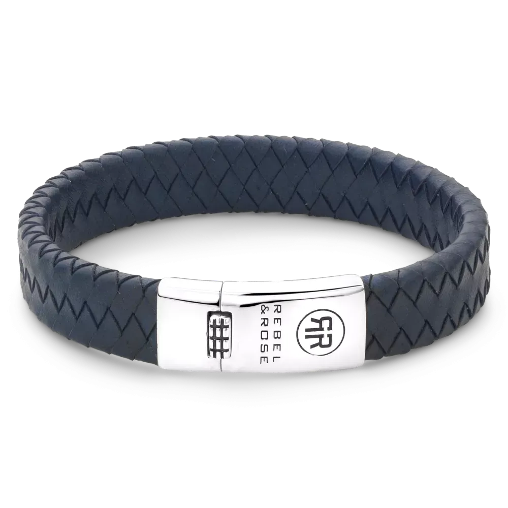 Armband aus geflochtenem 925er Silber mit schwarzer Oberfläche und schlichter Verschlussmechanik