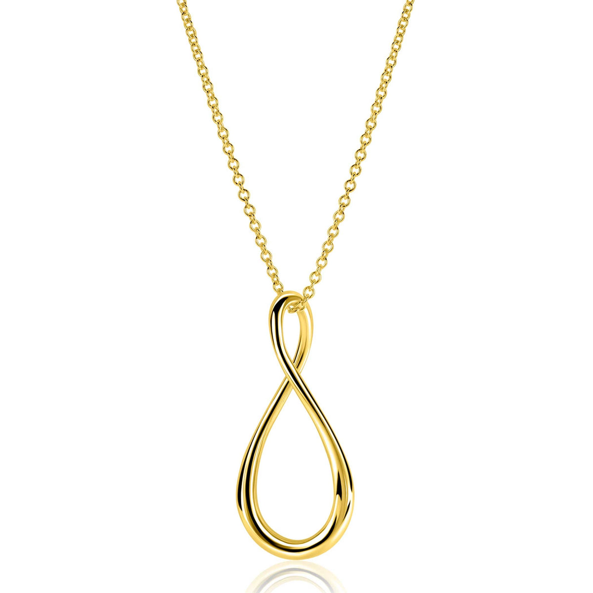 Halskette mit goldplattiertem Anhänger in Tropfenform