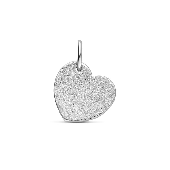 Zilveren hartjes graveerhanger – gerhodineerd 925 zilver