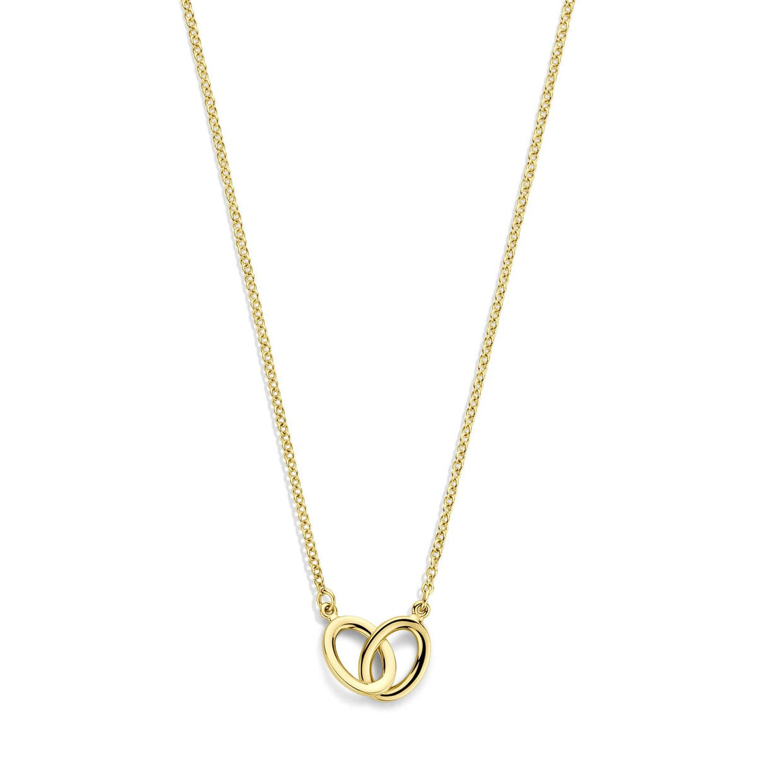 14k geelgouden dames collier met ovale schakels
