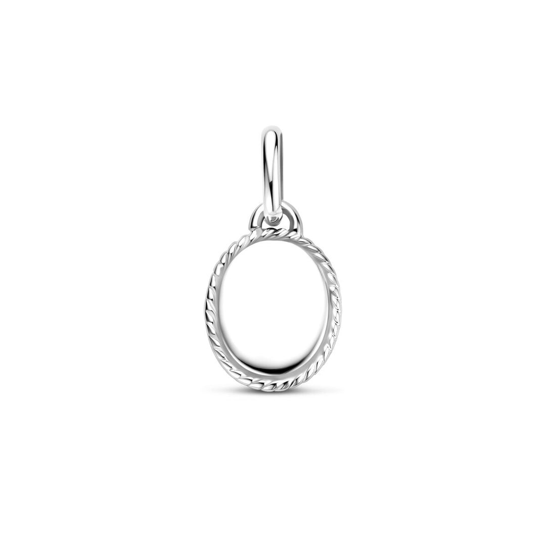 Gravuranhänger oval Silber rhodiniert