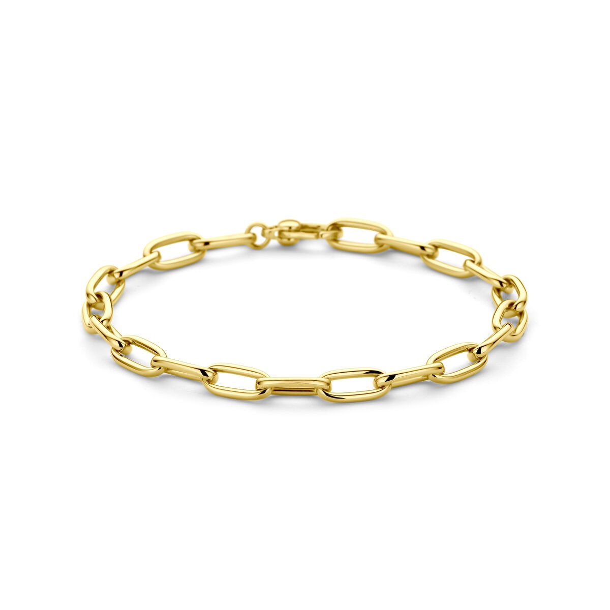 Armband aus 14k Gelbgold mit Drahtgliedern, 5,5 mm breit