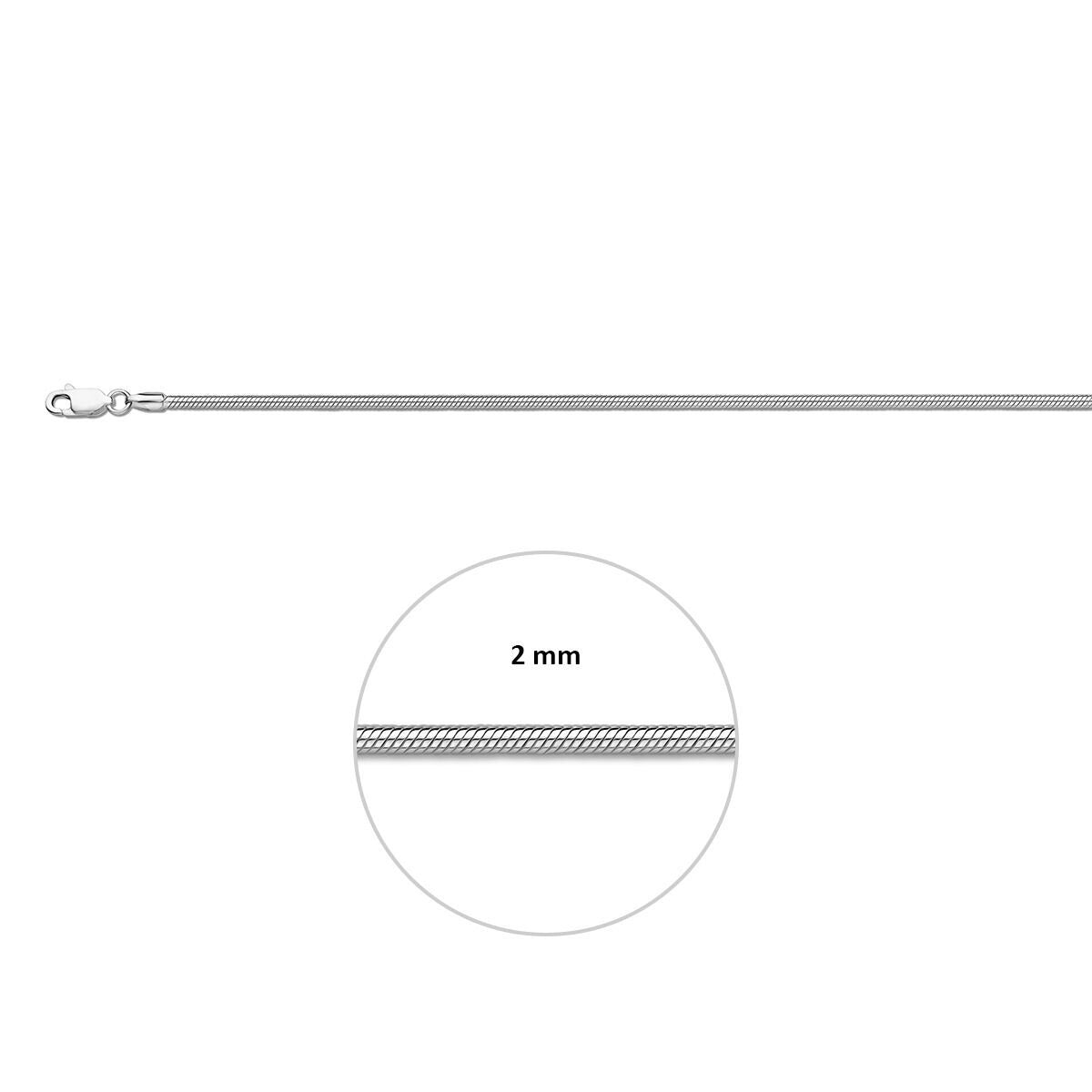 Silbernes Damen-Schlangenarmband – 2,0 mm breit