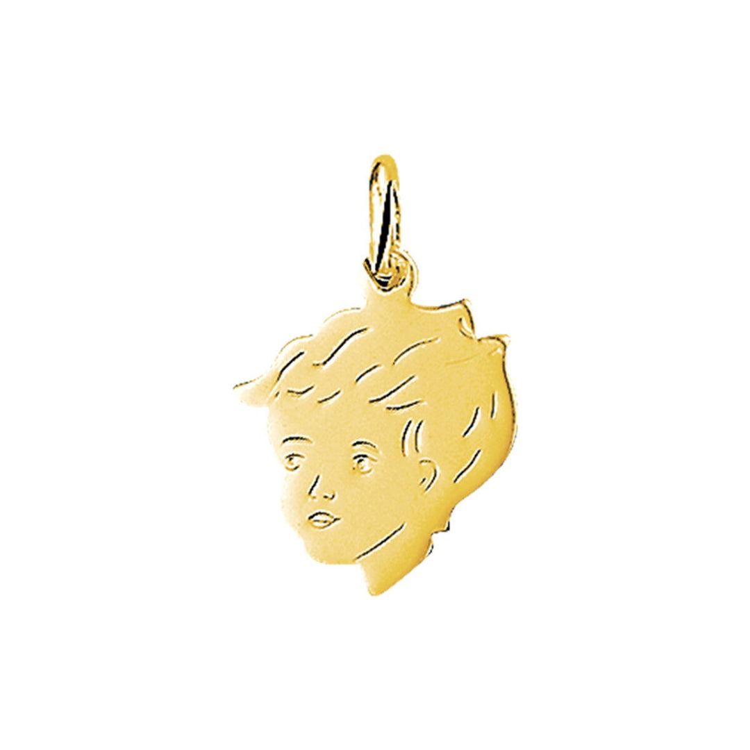 9k geelgouden hanger kinderkopje