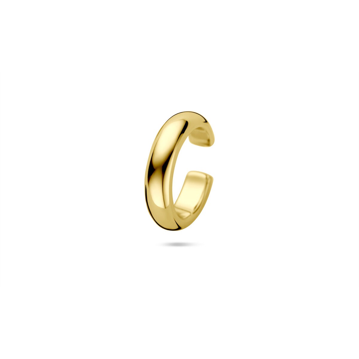Vergoldeter Silber Ear Cuff mit glatter, glänzender Oberfläche für Damen