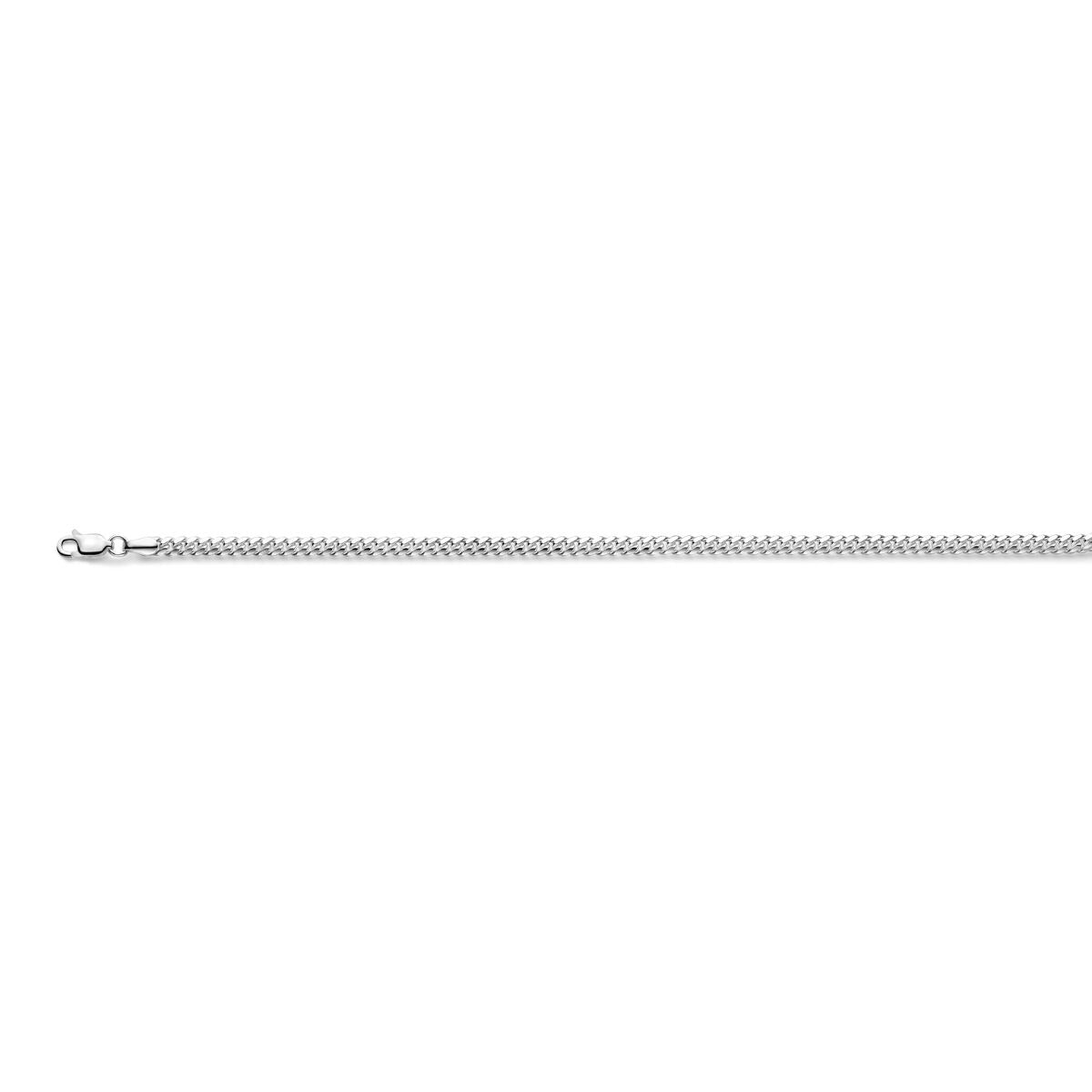Silbernes Damenarmband mit Gourmette-Gliedern, 4 mm breit, aus 925 Silber