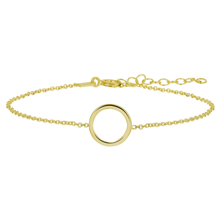 Verguld Zilveren Armband met Rondje – 16-19 cm
