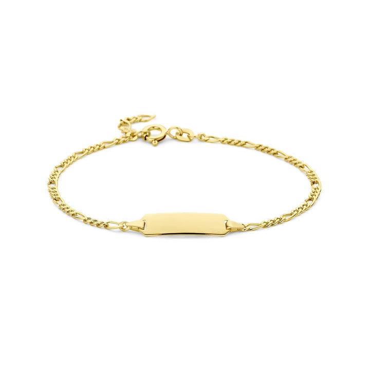 Van der Kooij Collection – Gravurarmbandplatte 5,0 mm 19 cm 14 Karat Gelbgold