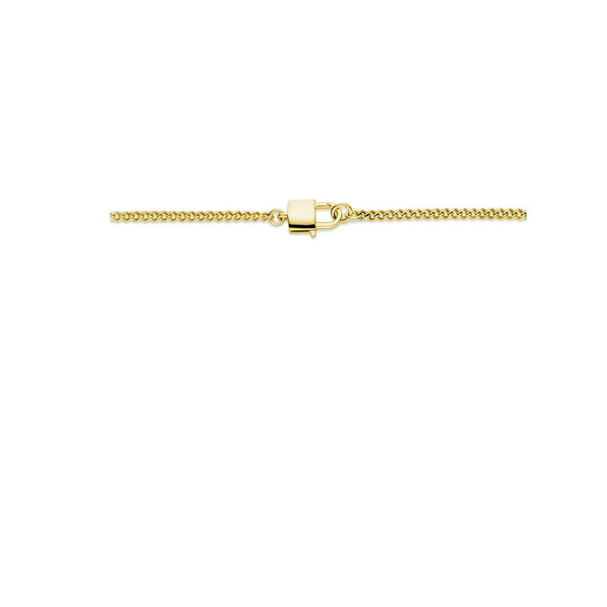 Goldfarben vergoldete Damen-Halskette aus Silber – Collier mit Schlosshänger