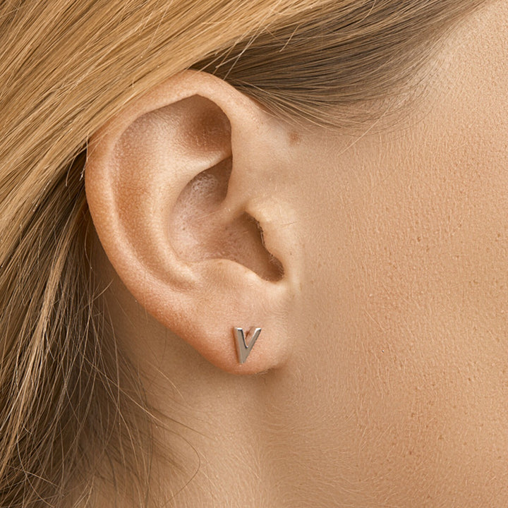 Silber rhodinierte Ohrstecker