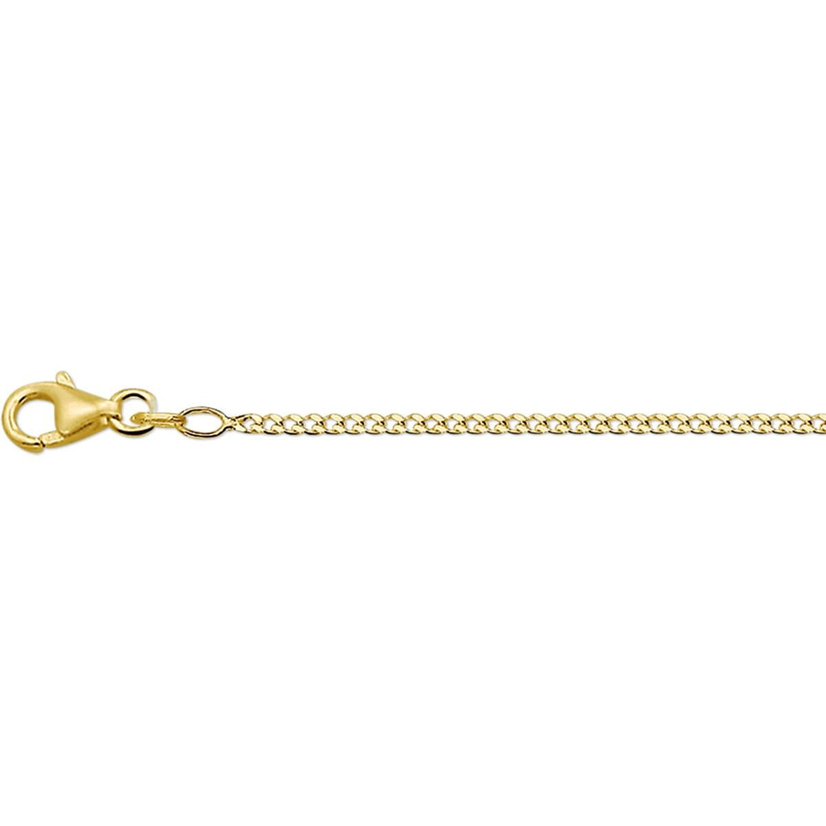 14k gelbgoldene Gourmette-Schmuckkette für Unisex mit Karabinerverschluss