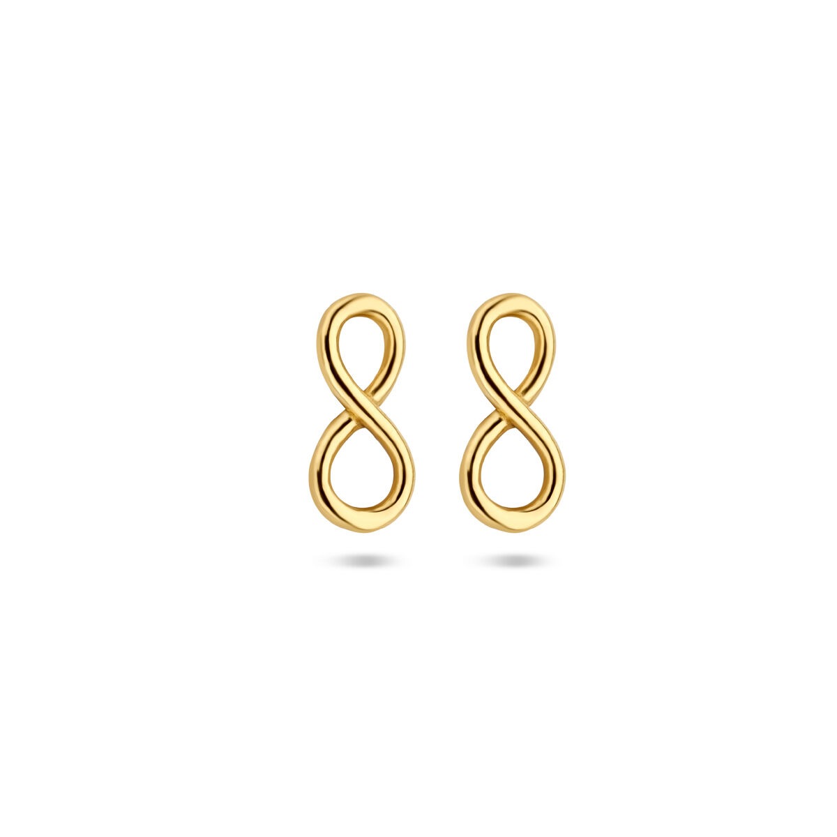 Ohrstecker aus 14k Gelbgold in Form des Unendlichkeitssymbols