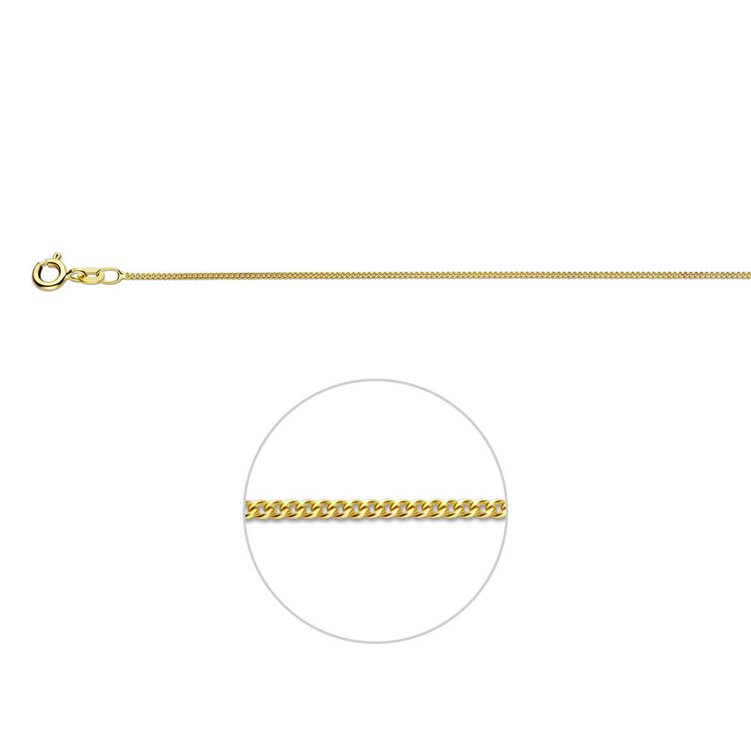 14k geelgouden gourmette ketting – 1.1 mm
