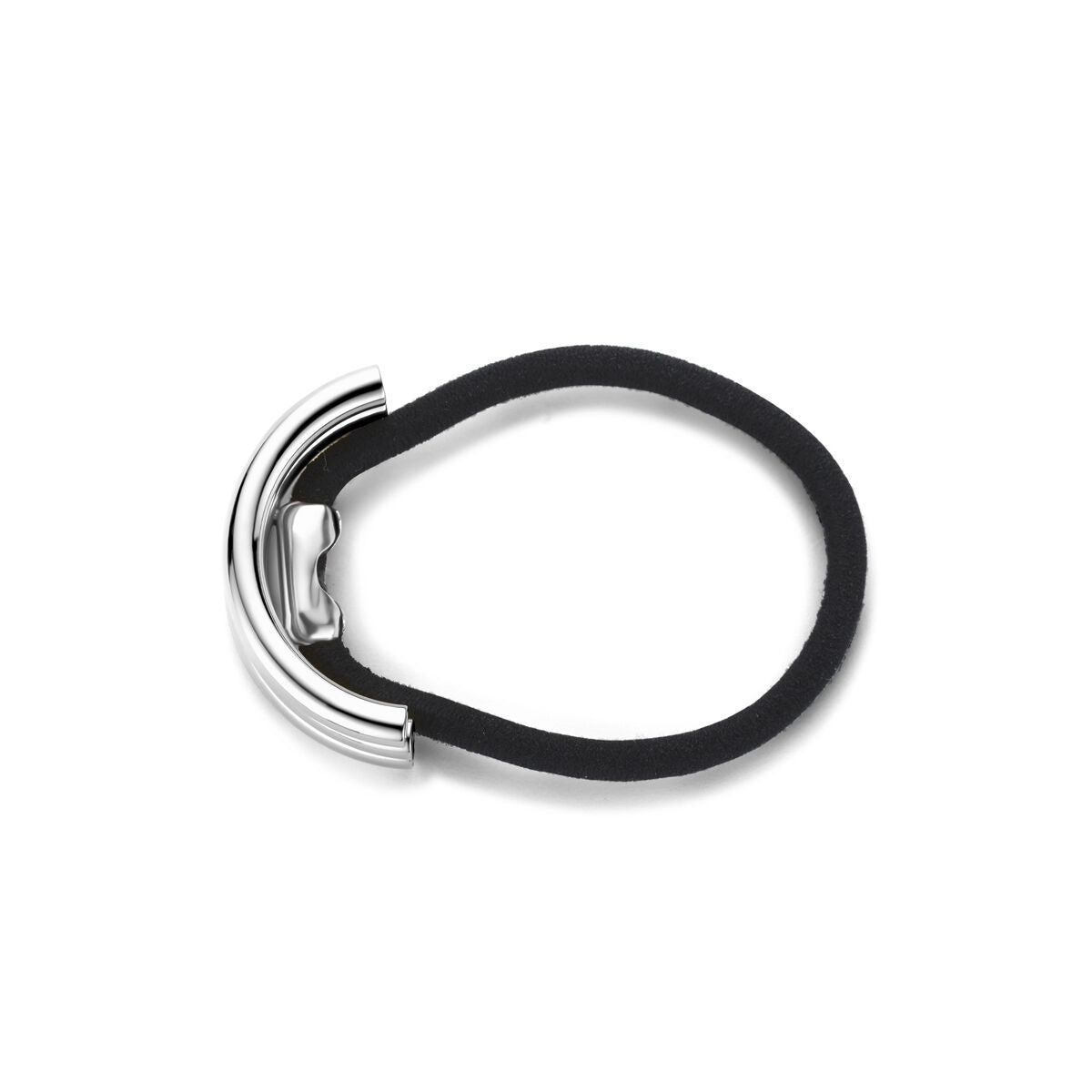 Haarmanschette aus Stahl, silberfarben – 12x34 mm