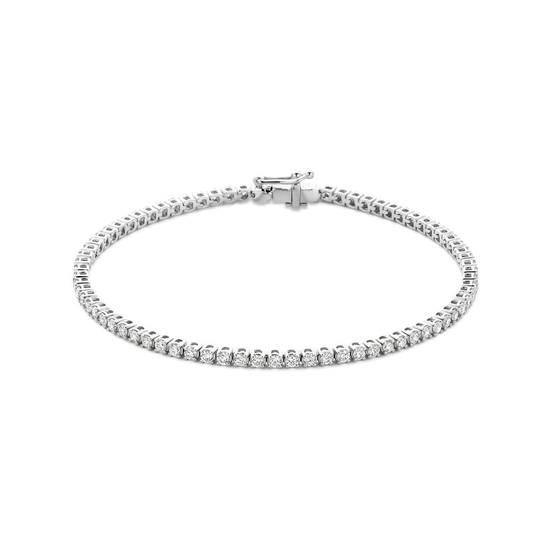 14k Witgouden tennis armband met lab grown diamant