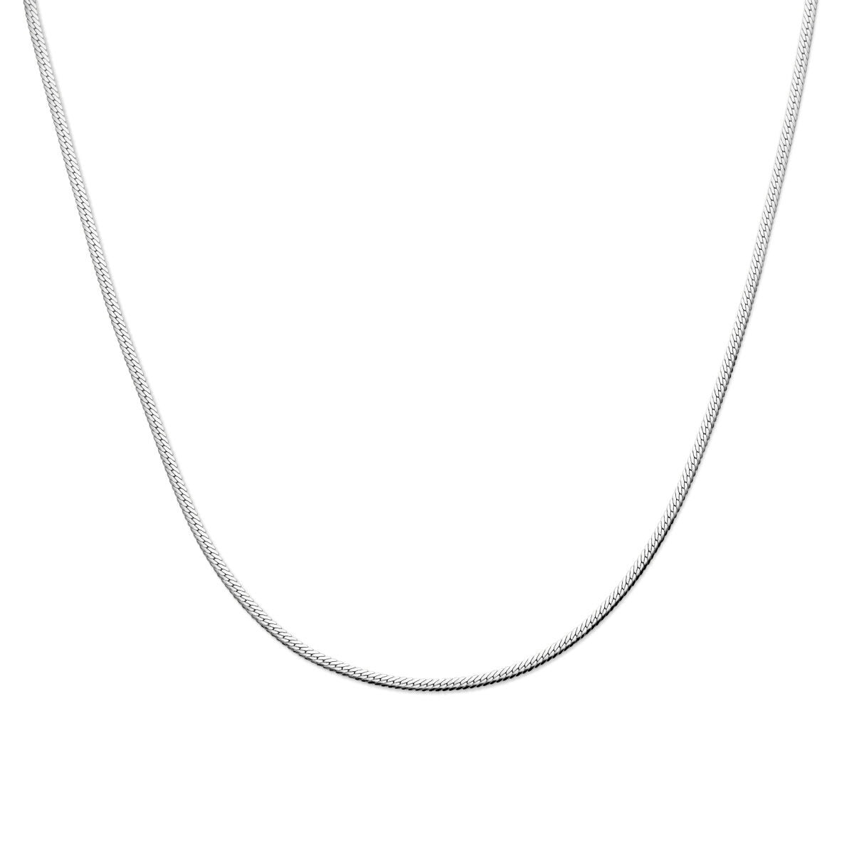 Silberne Damenkette mit feiner Gourmette-Schließe von 2,6 mm