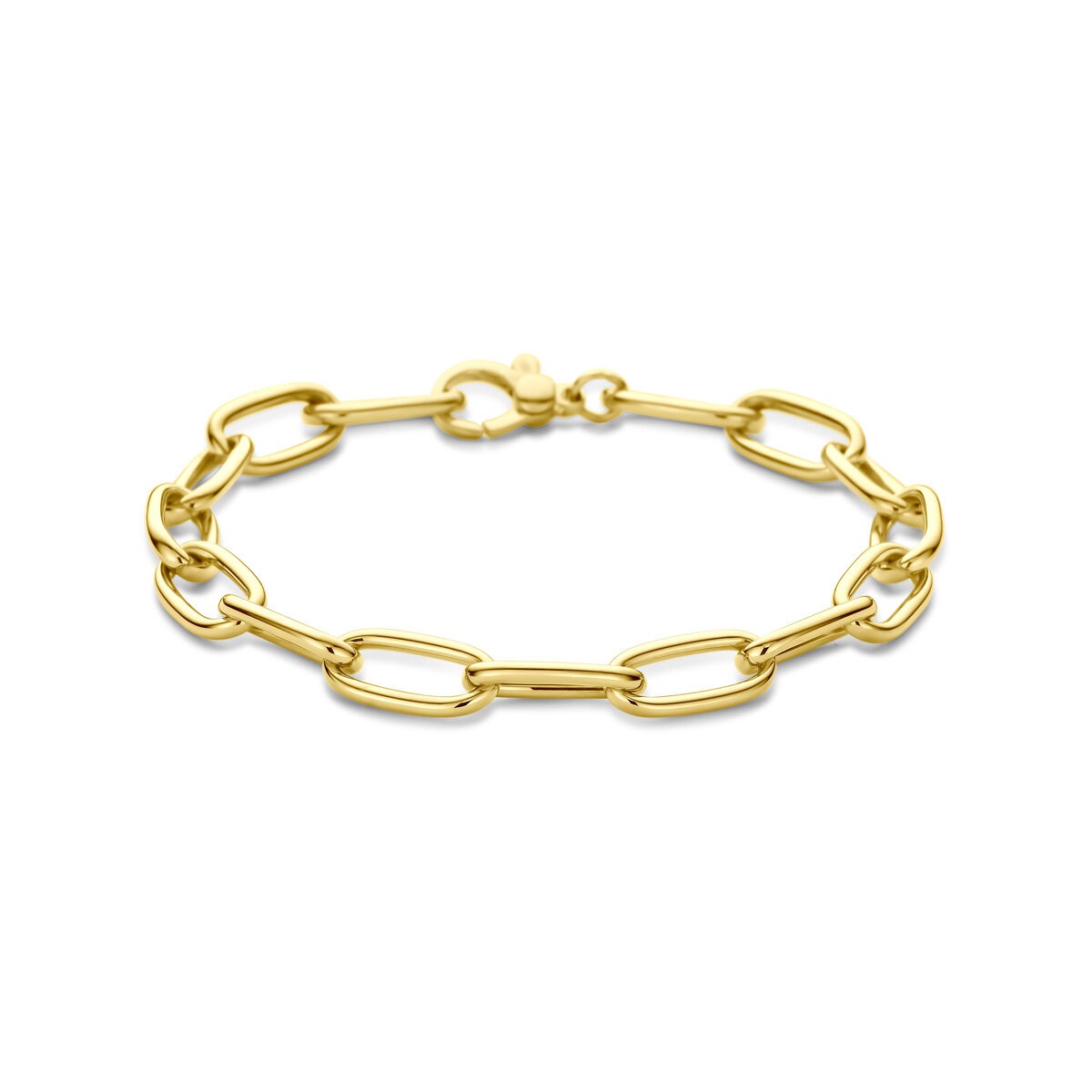 Armband aus 14k Gelbgold mit Drahtgliedern, 7 mm breit