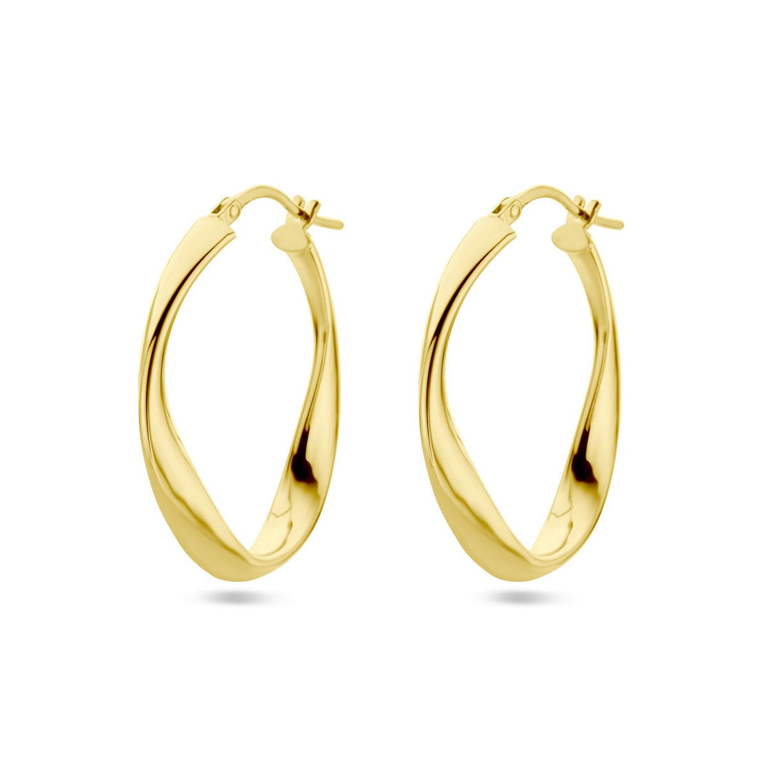 Verguld Zilveren Oorringen – 31x4 mm