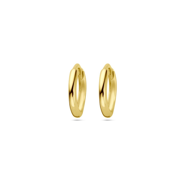 Ohrhänger 1,5 mm halbkreisförmiges Rohr aus 14-karätigem Gelbgold