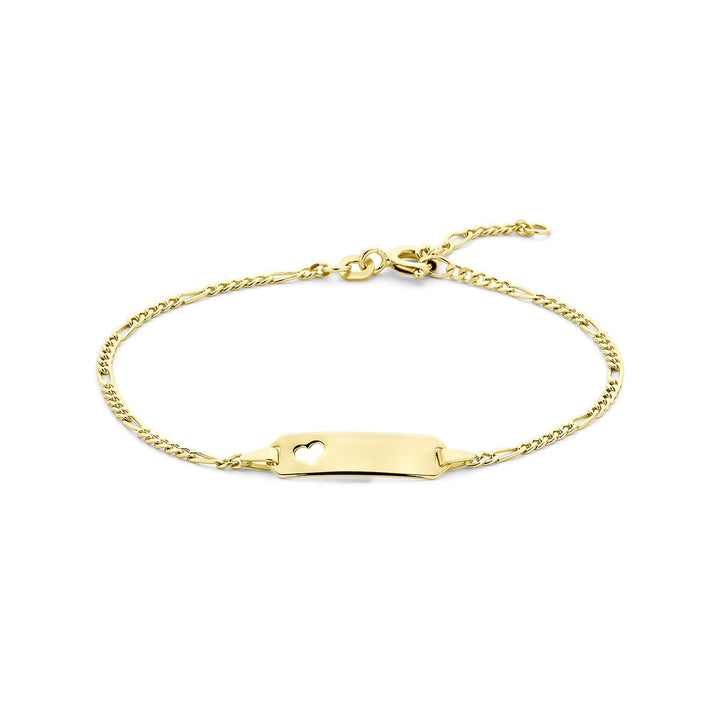 14k Geelgouden Graveerarmband met Plaat