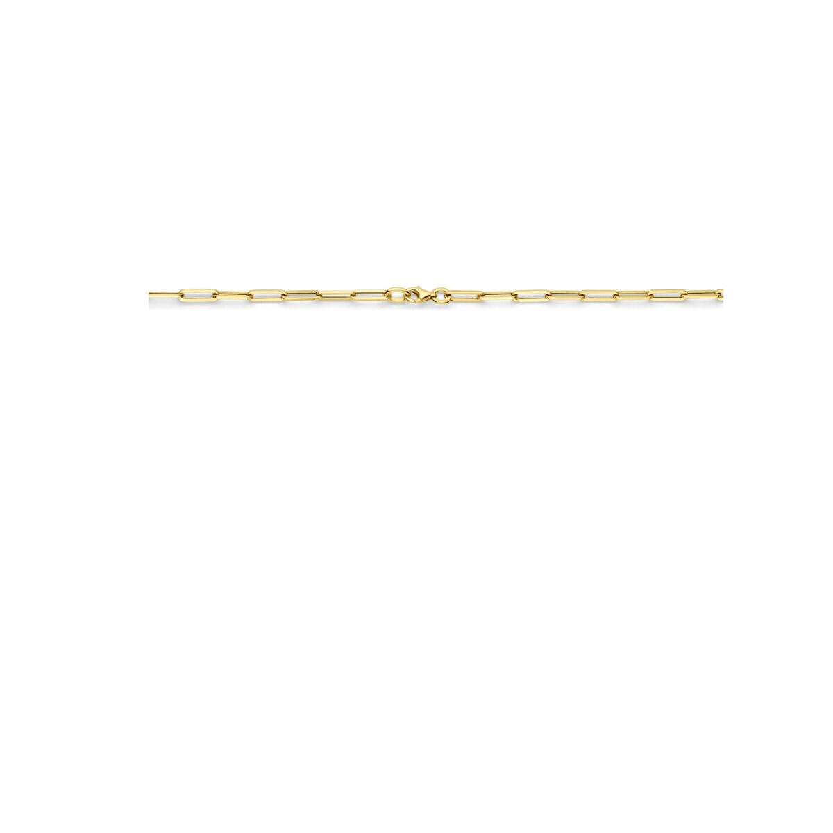 9kt Gelbgold Paperclip-Halskette – 45 cm