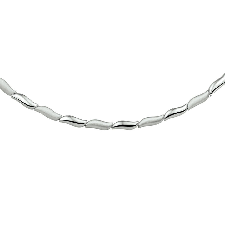 Halskette poliert/matt 4,3 mm 45 cm Silber rhodiniert
