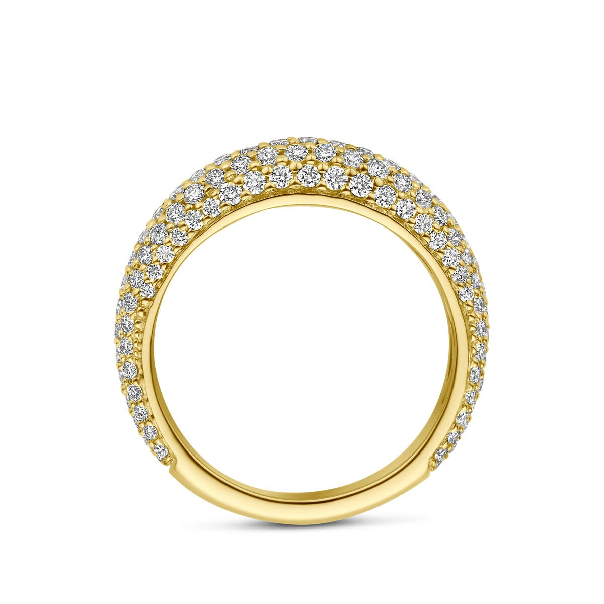 14K Gelbgoldring mit Diamant