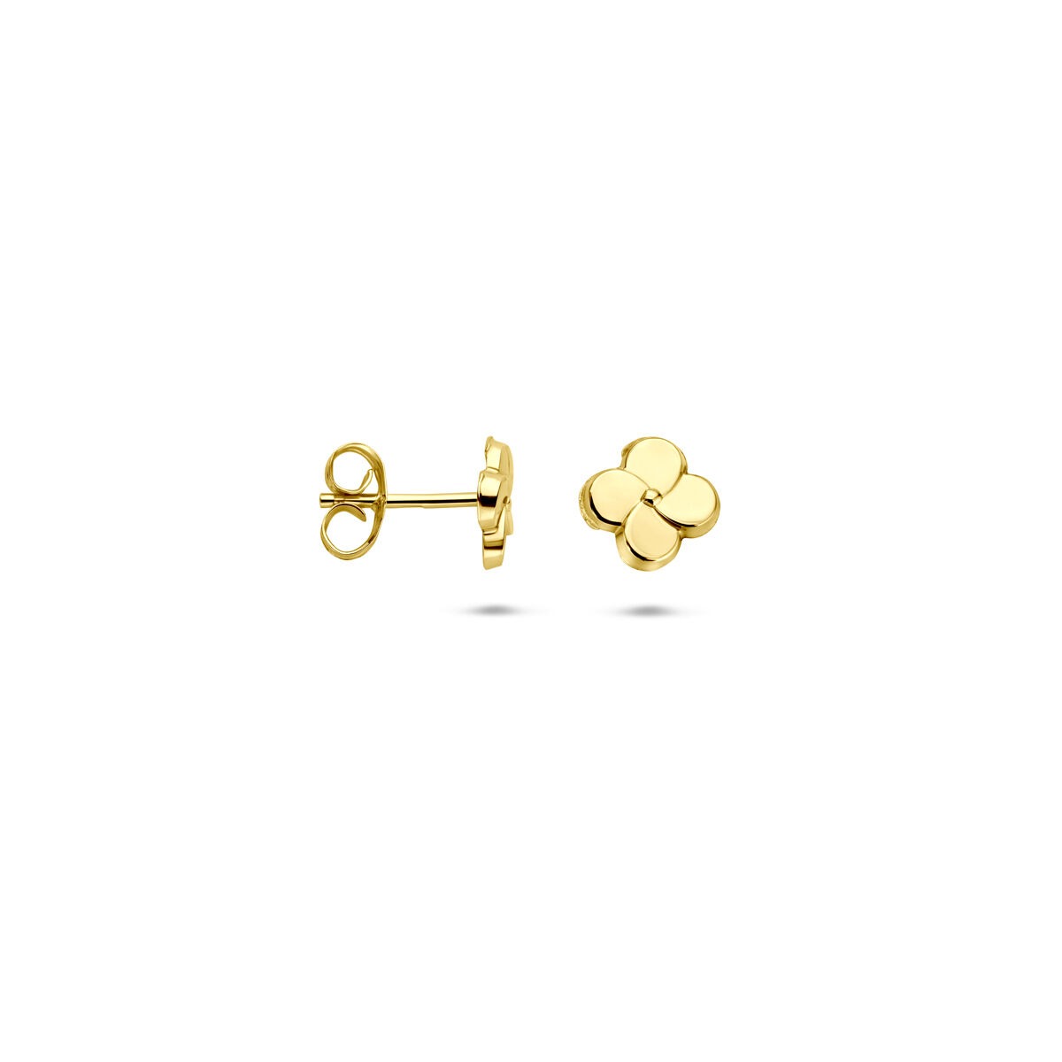 14 K Gelbgold-Ohrstecker in Blütenform – 5 mm