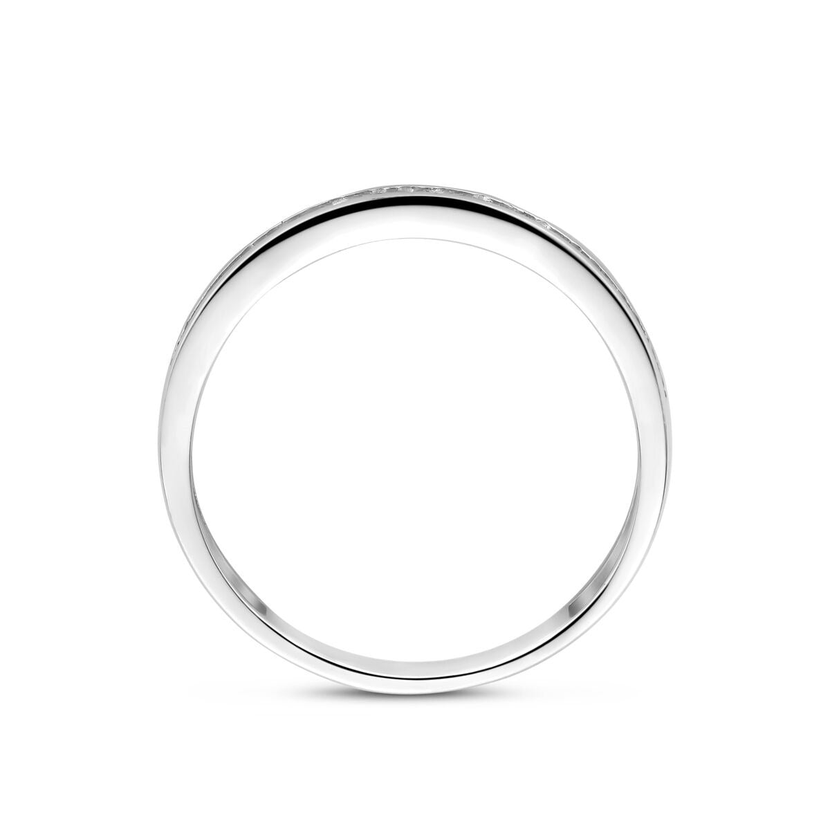 Silberring mit Zirkonia – Rhodiniertes 925er Silber