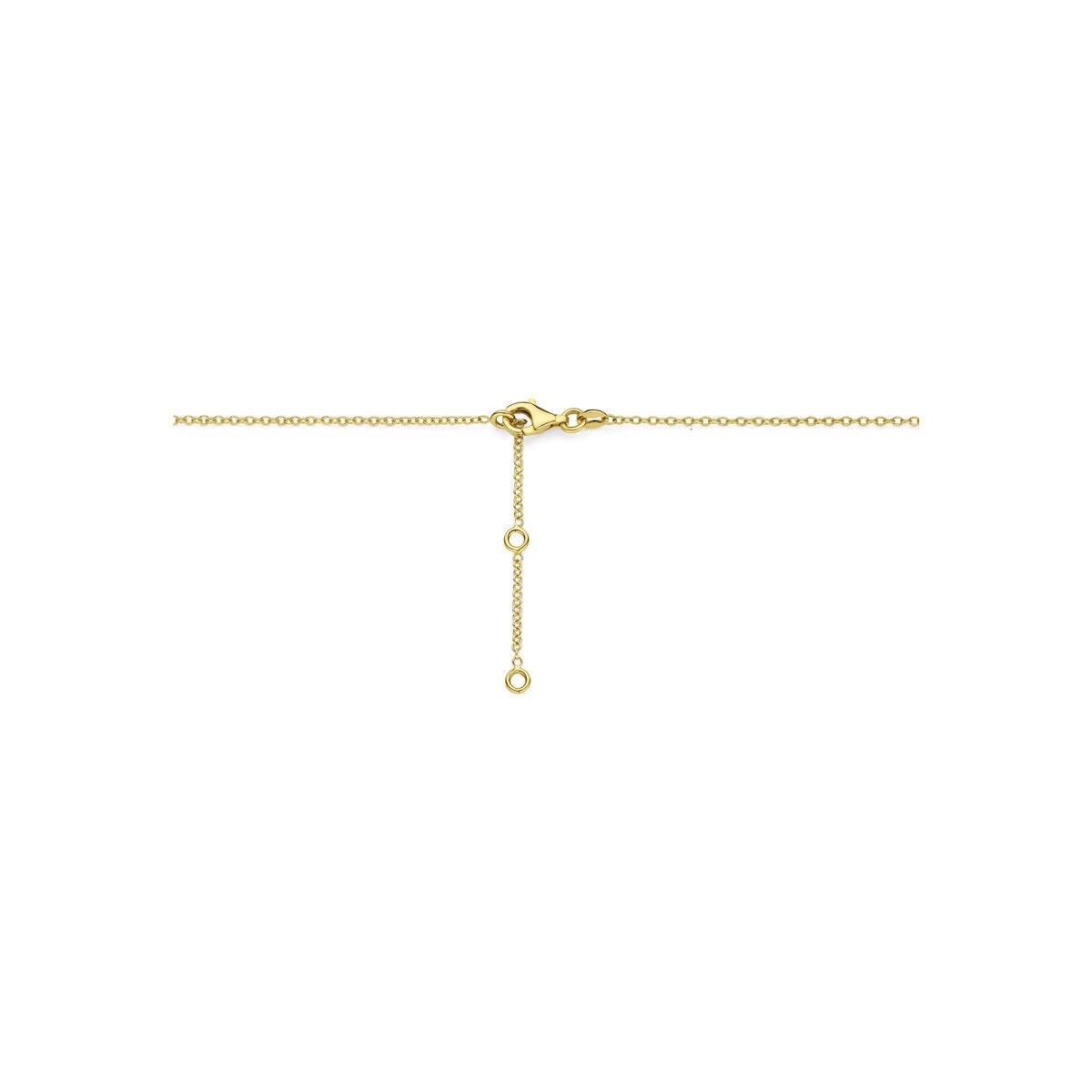 14k Gelbgoldkette mit Perlen und London Blue Topas