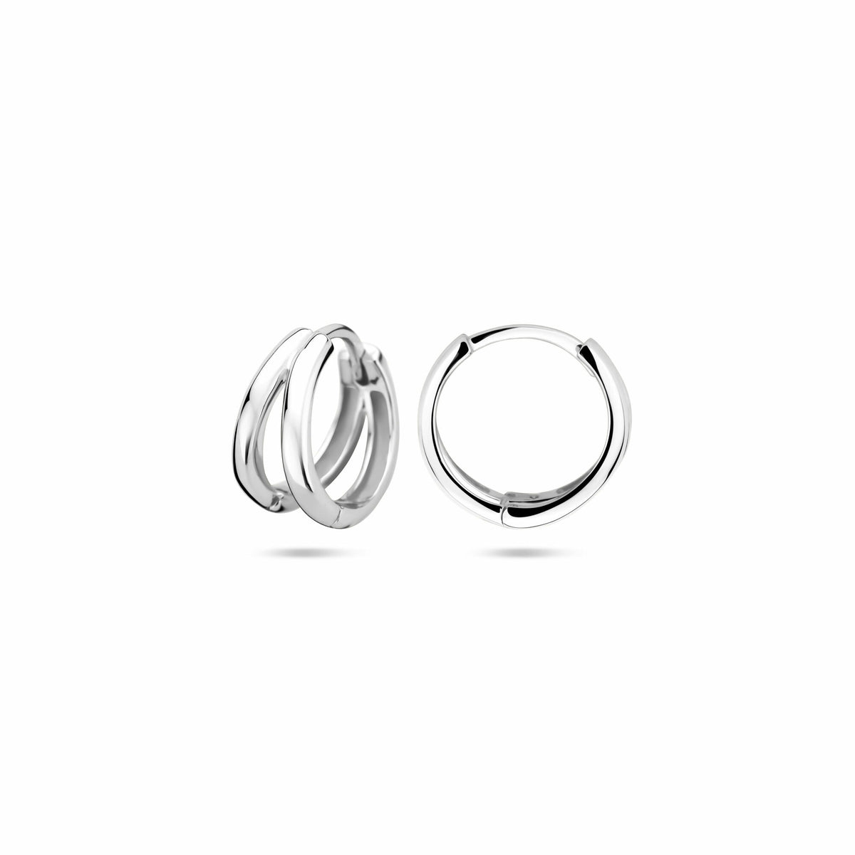 Silberne Ohrringe Damen – rhodiniertes 925er Silber