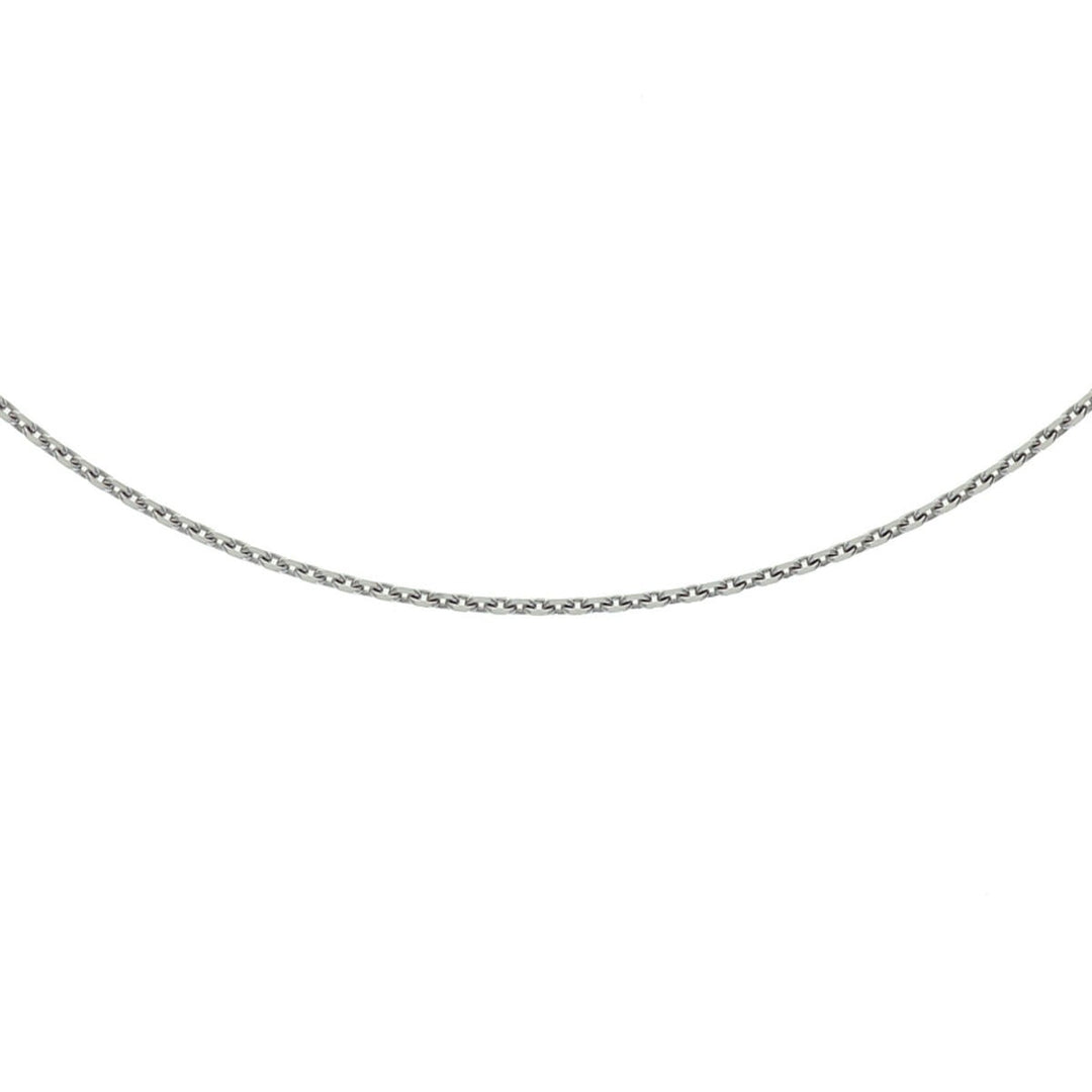 Halskette Anker diamantiert 1,1 mm 41 + 4 cm Silber rhodiniert