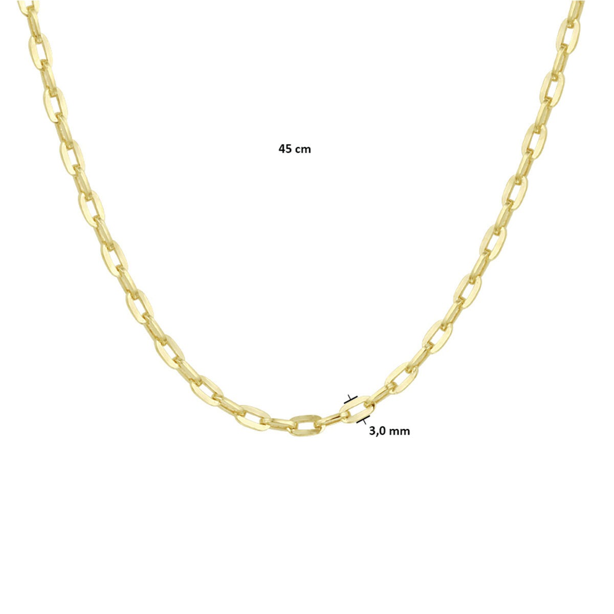 14k Gelbgold Ankerkette