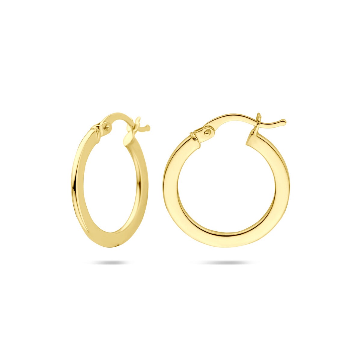 14k Gelbgold Ohrringe – 21 x 1 mm