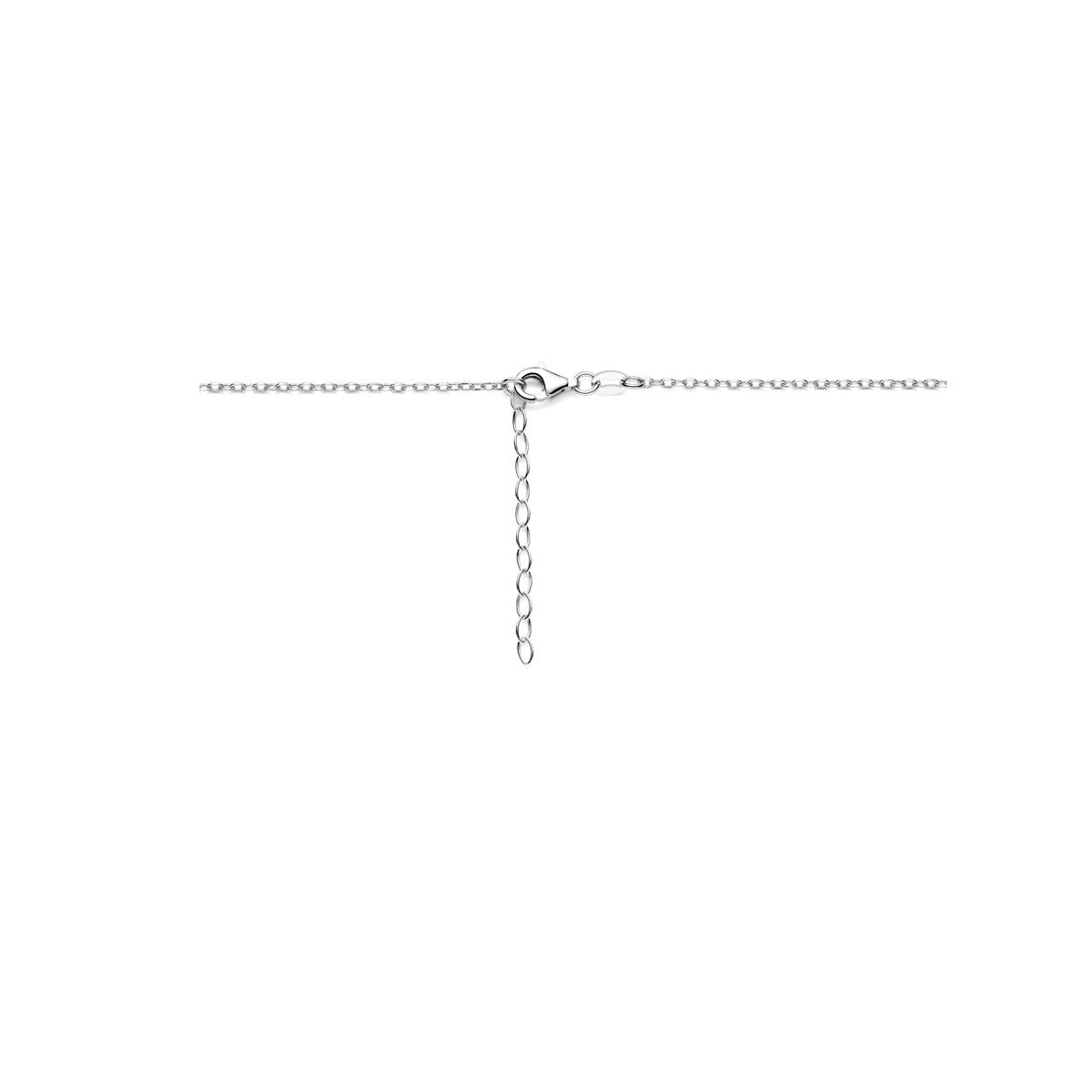 Silberne Halskette rhodiniert 925 Ankerkette – 40 + 4 cm