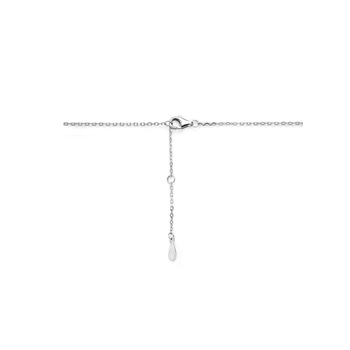 Rhodiniertes Silber-Collier Infinity Herzchen mit Zirkonia