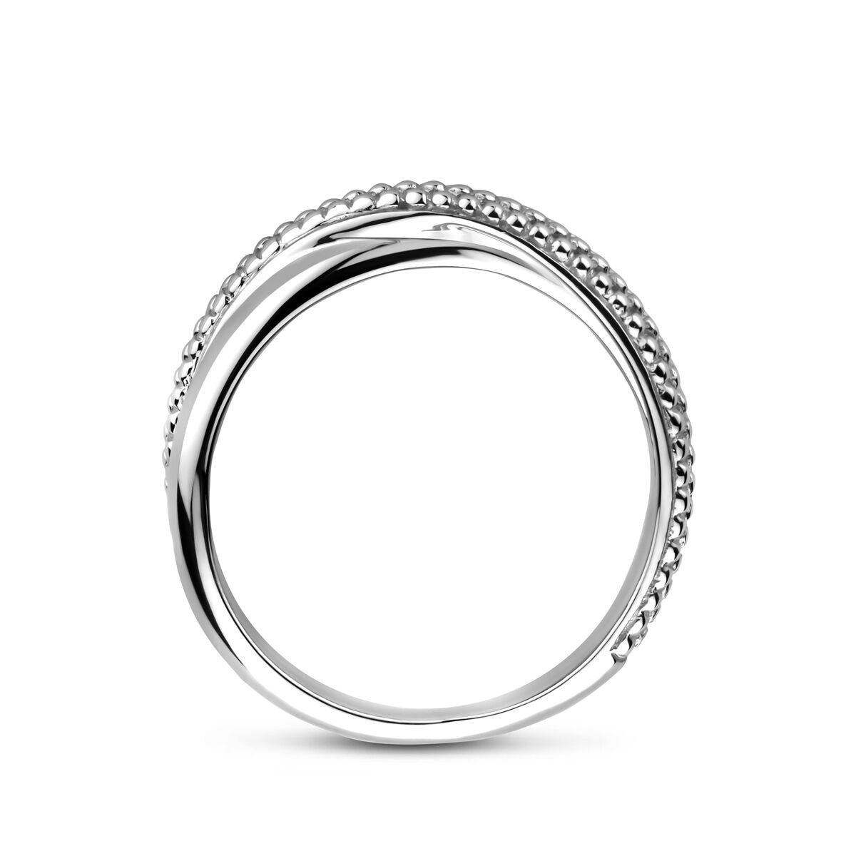 Damenring aus Silber – Rhodiniertes 925er Silber, 6,5 mm breit