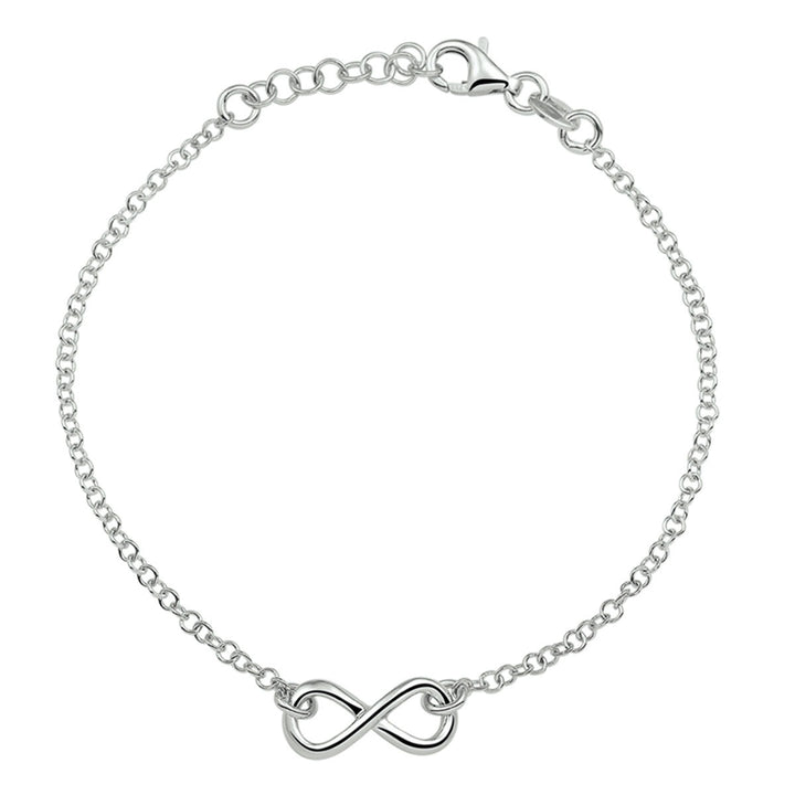 Armband Infinity 17 + 2 cm Silber rhodiniert