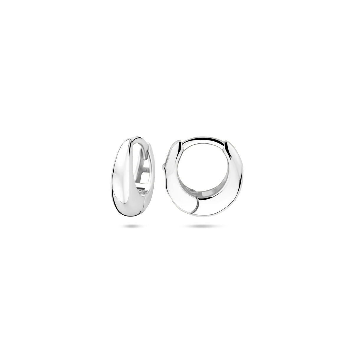 Rhodinierte 925er Silber Klappcreolen – Zeitlose Eleganz für Damen
