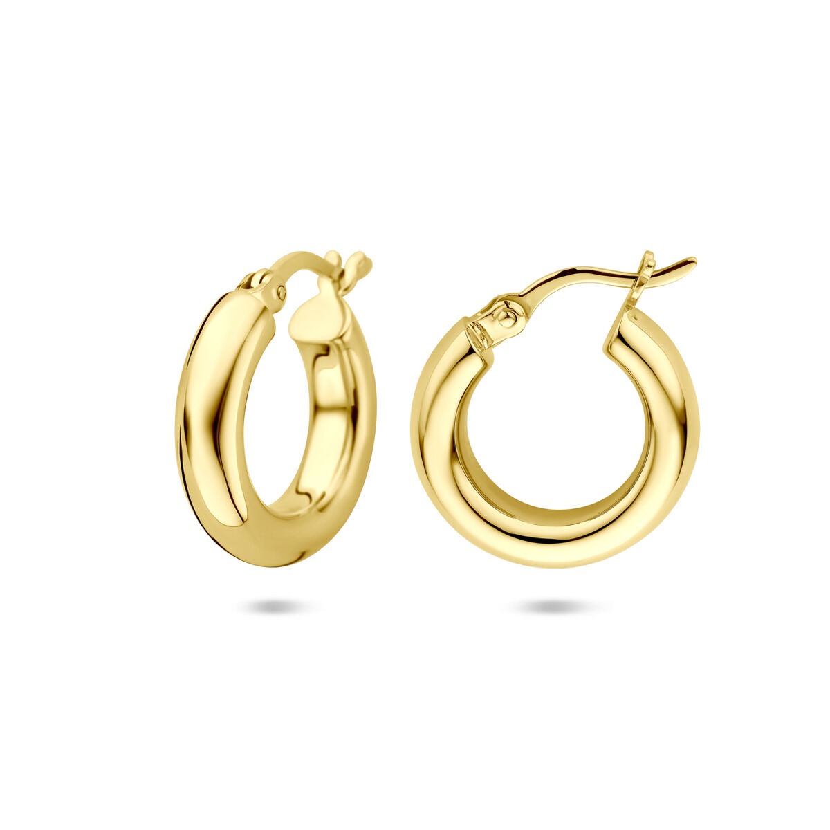 Vergoldete Silberohrringe – 925 Silber mit Gelbvergoldung 17 mm
