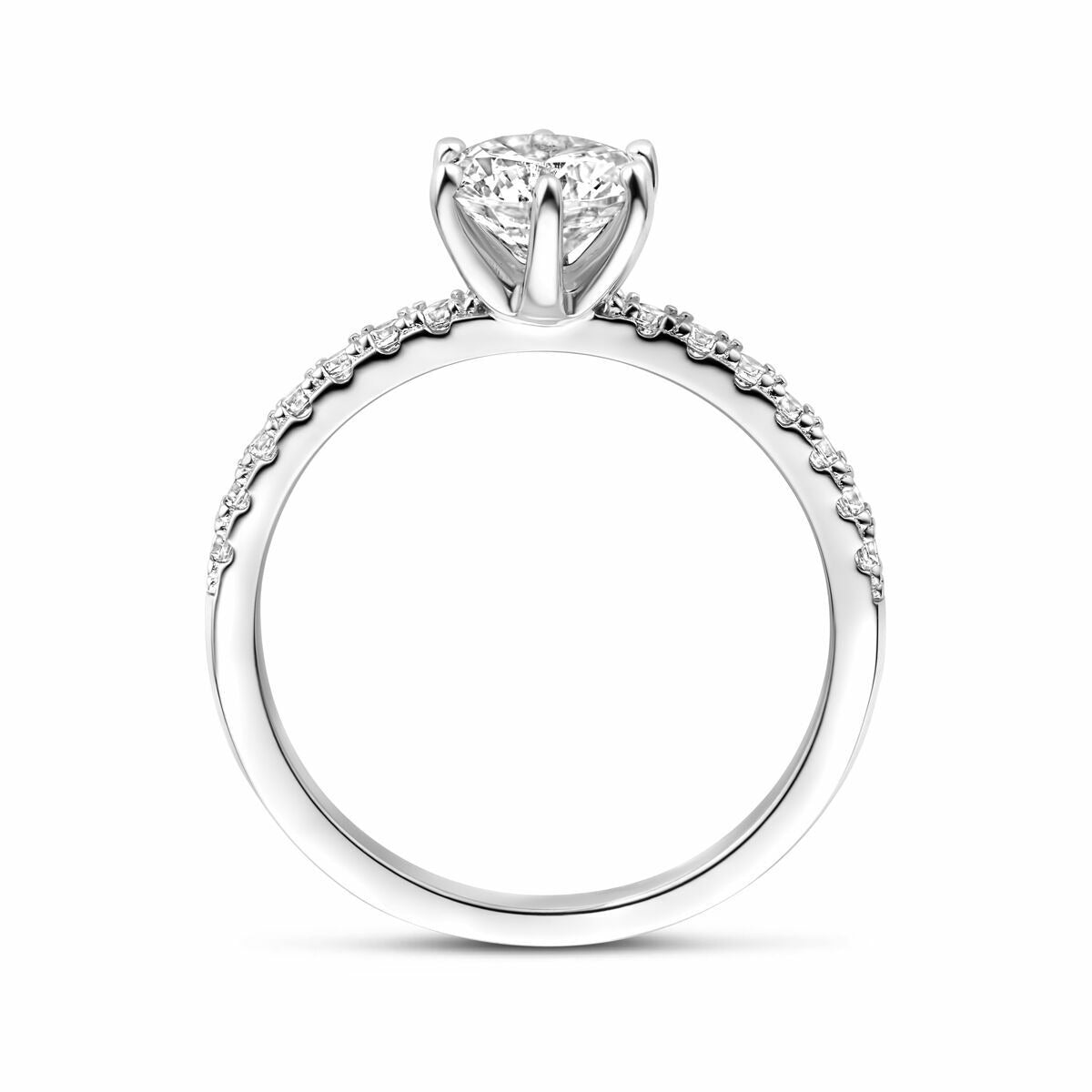 Damenring aus Silber mit Zirkonia – rhodiniert, 925er Silber