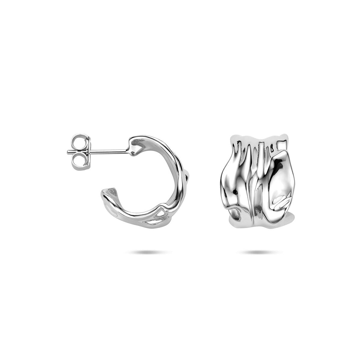 Silberne Steckerohrringe – rhodiniertes 925er Silber