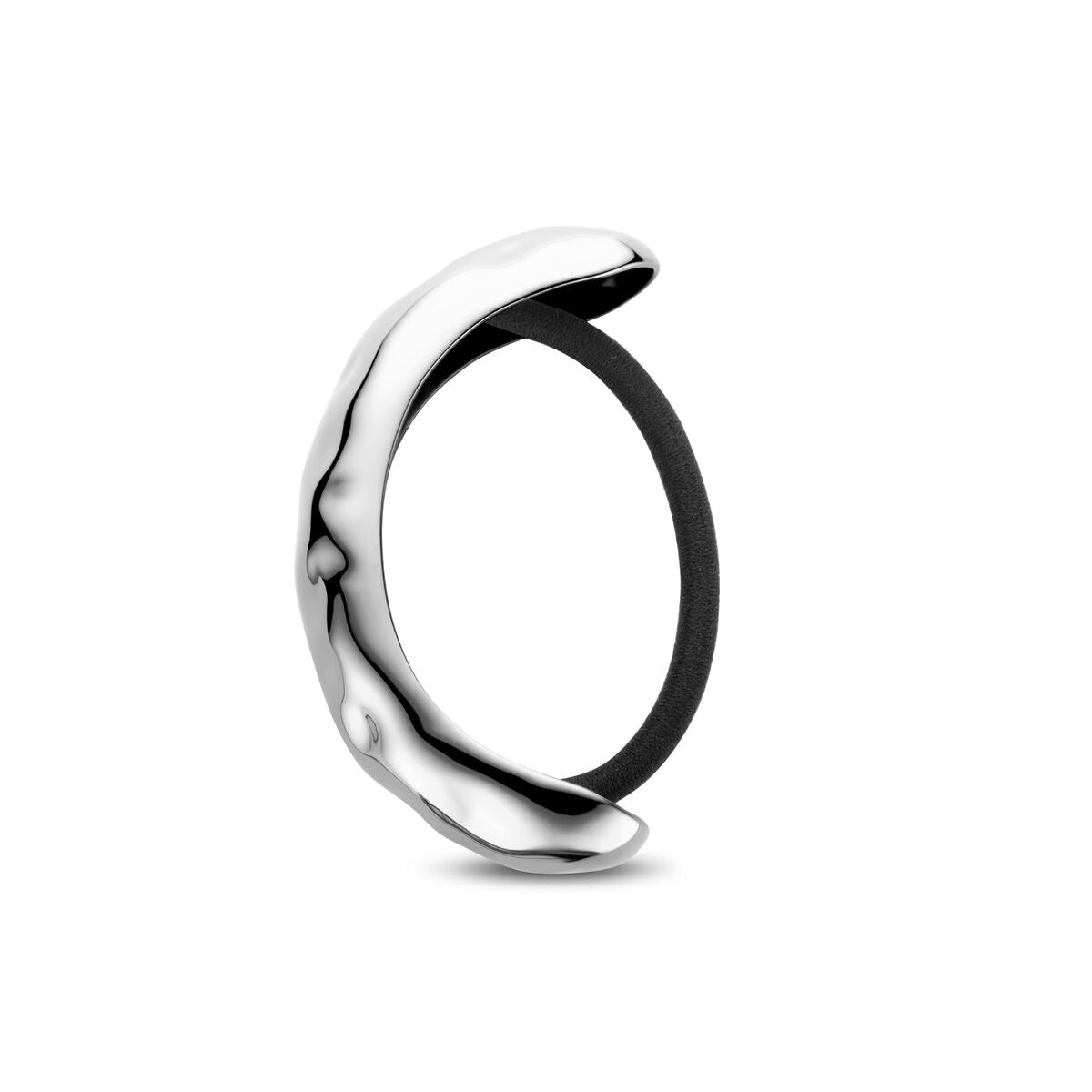 Haarcuff aus Stahl, silberfarben – stilvolles Haaraccessoire für Damen