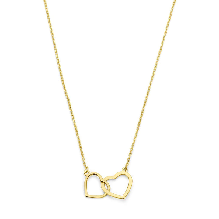 Halskette Herzen 41 - 43 - 45 cm 14K Gelbgold