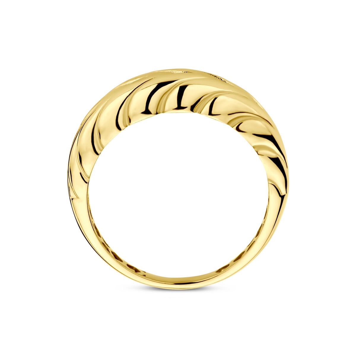 14K Gelbgoldring – Zeitlose Eleganz für Damen