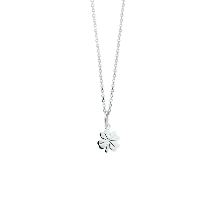Halskette Klee 41 + 4 cm Silber weiß