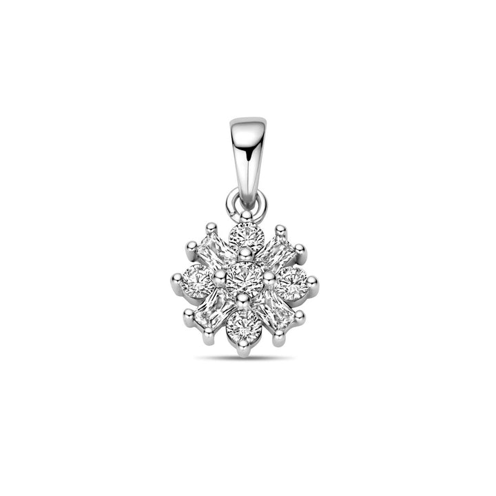 Anhänger Blume Zirkonia Silber rhodiniert