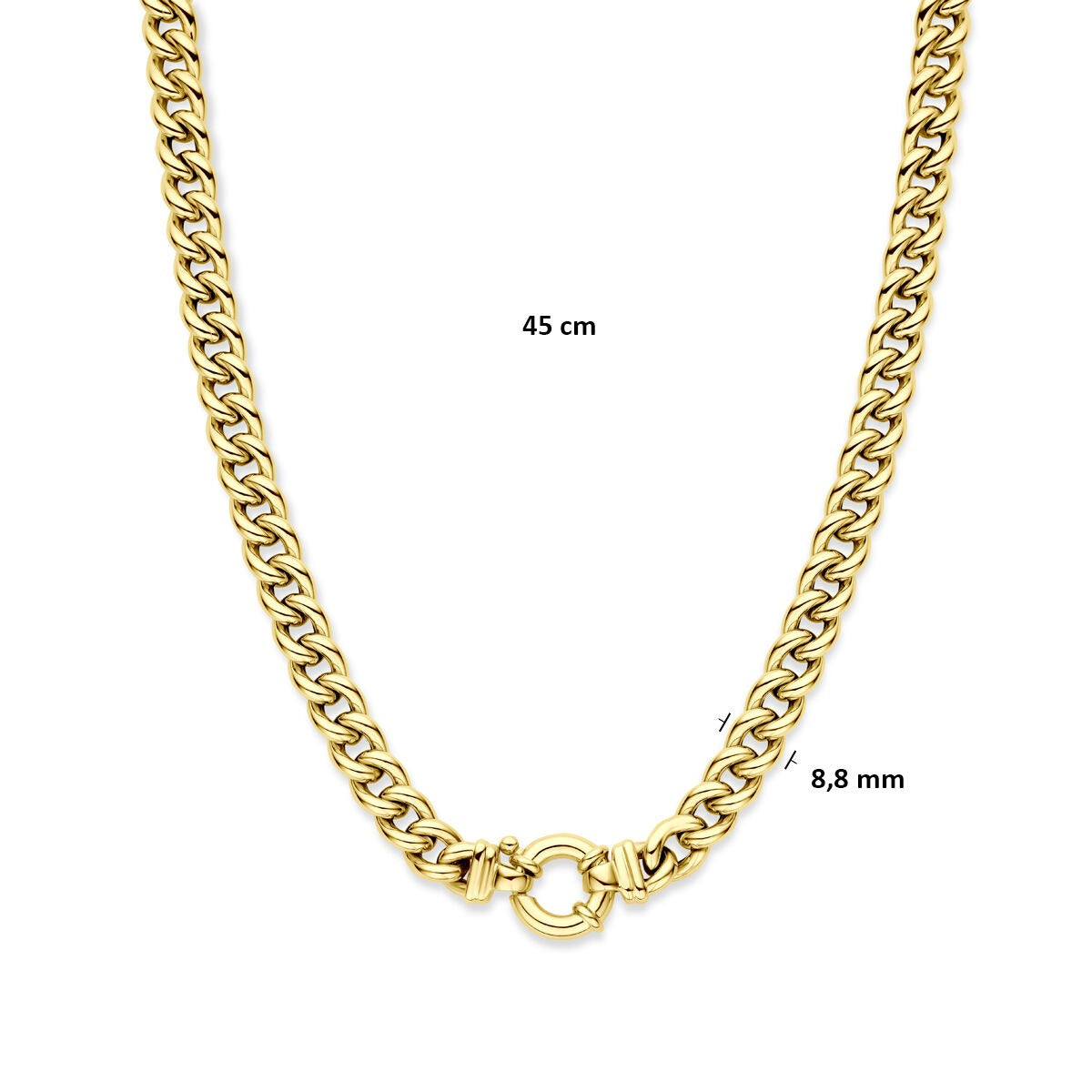 Goldene Gourmettekette – 14 Karat, 9 mm