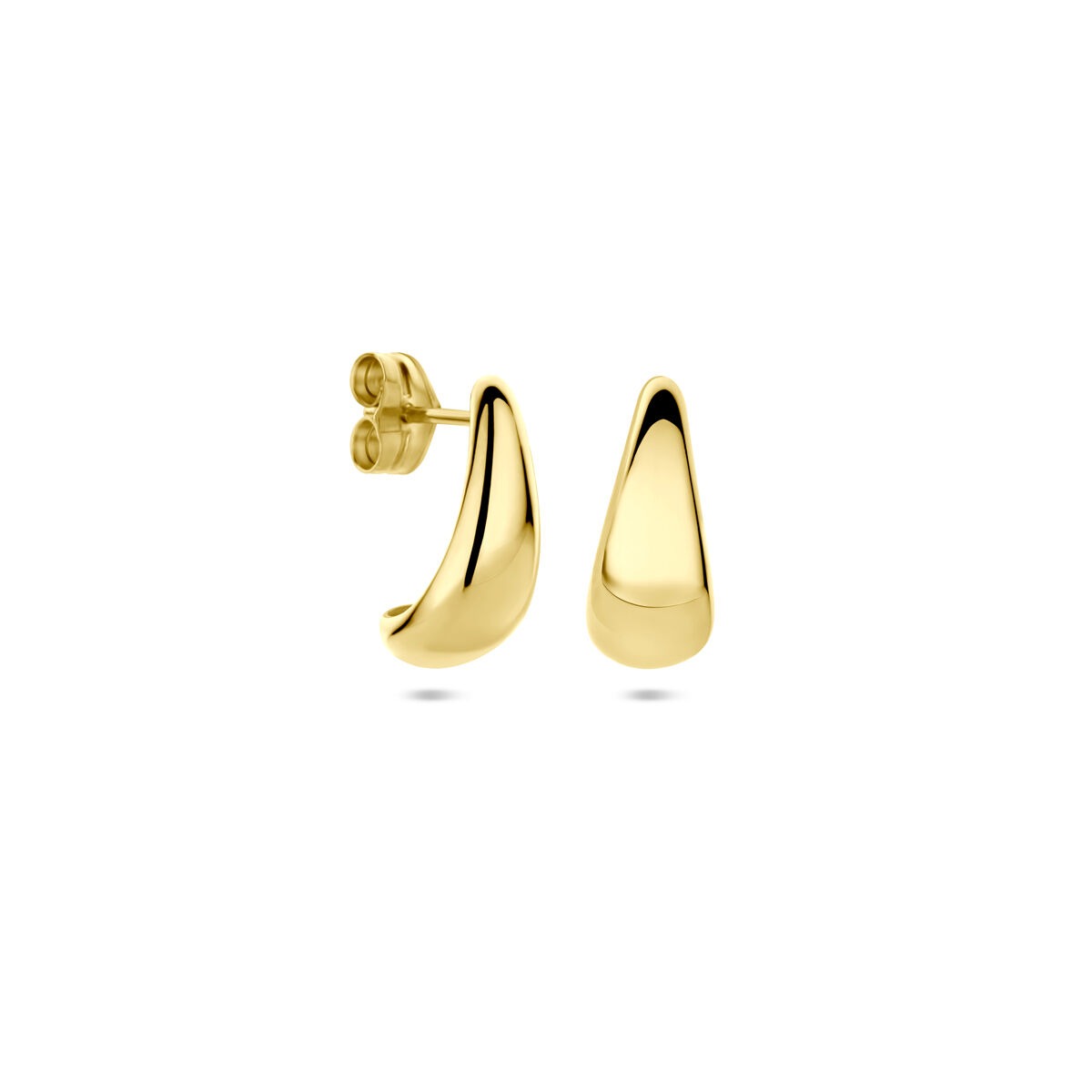 14 K Gelbgold Damen-Ohrringe – Tropfenform 13 mm
