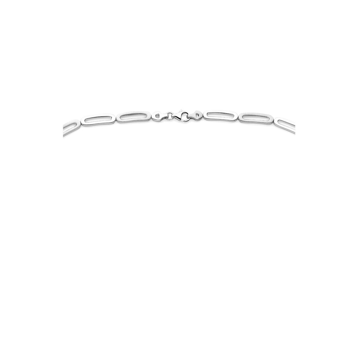 Silberne Damenhalskette ohne Anhänger – rhodiniertes 925er Silber 5,7 mm 45 cm